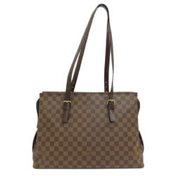 Louis Vuitton N51119 Chelsea Damier Ebene Tote Bag Canvas for Women