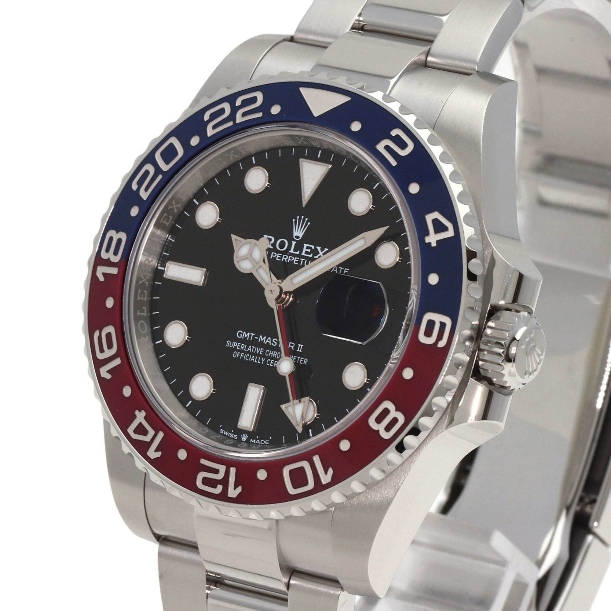 Rolex 126710BLRO GMT Master II Red and Blue Bezel Watch Stainless Steel SS Men's