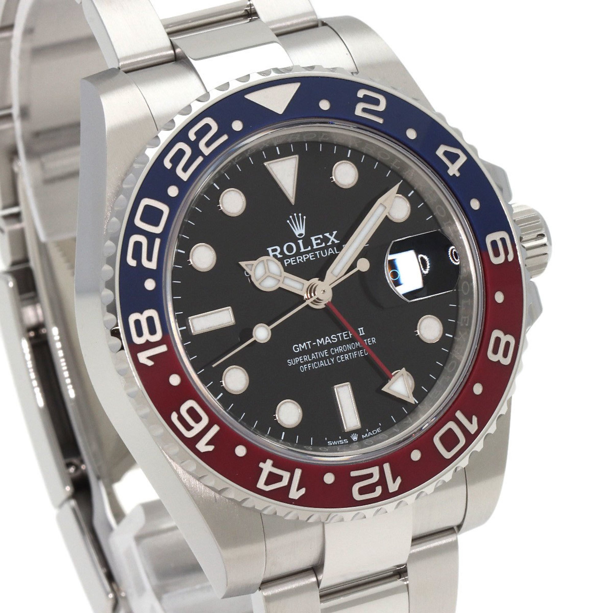 Rolex 126710BLRO GMT Master II Red and Blue Bezel Watch Stainless Steel SS Men's