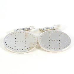 Hermes Evelyn Silver Cufflinks Bag Total weight approx. 10.8g