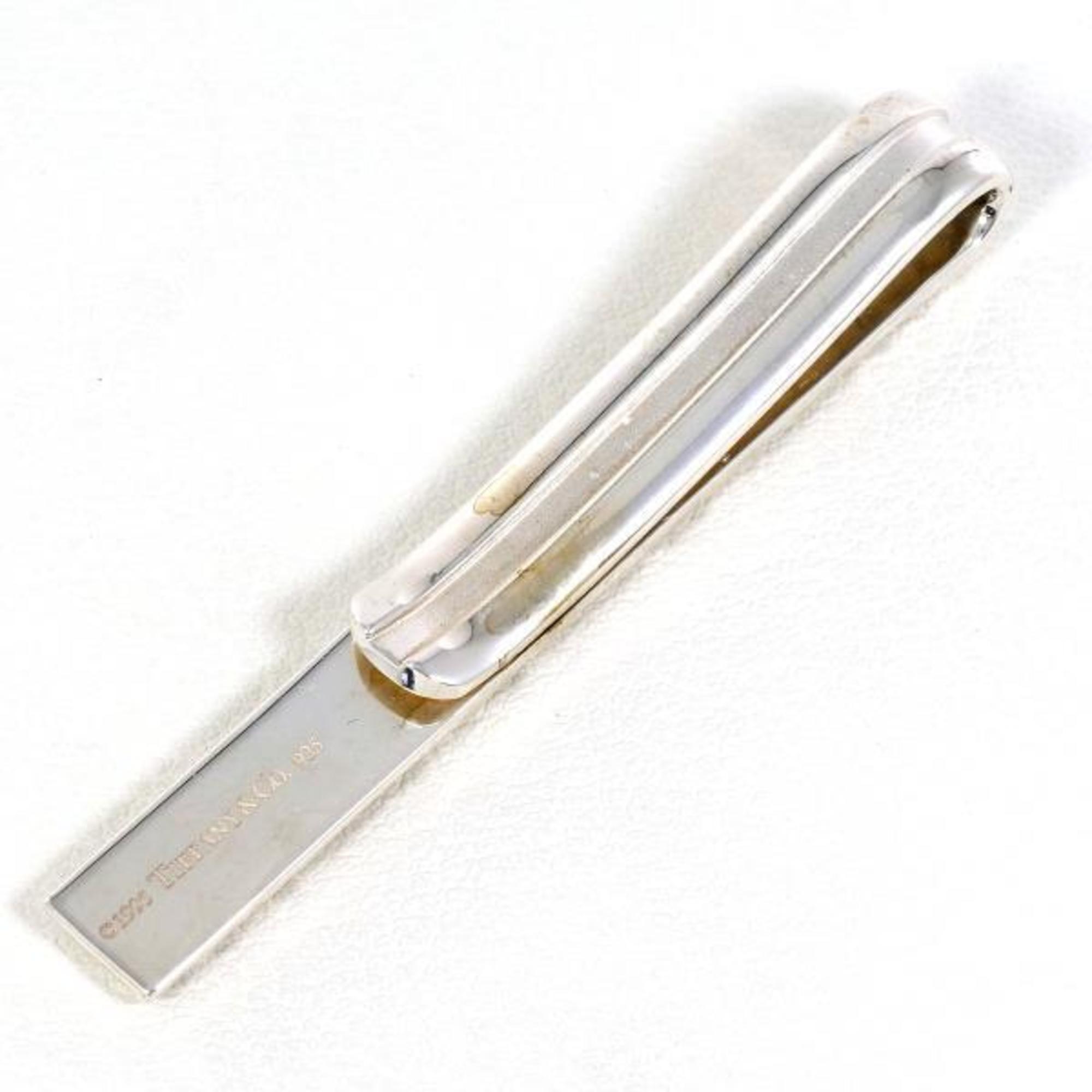 Tiffany Atlas Silver Tie Clip Box Bag Total Weight Approx. 9.0g