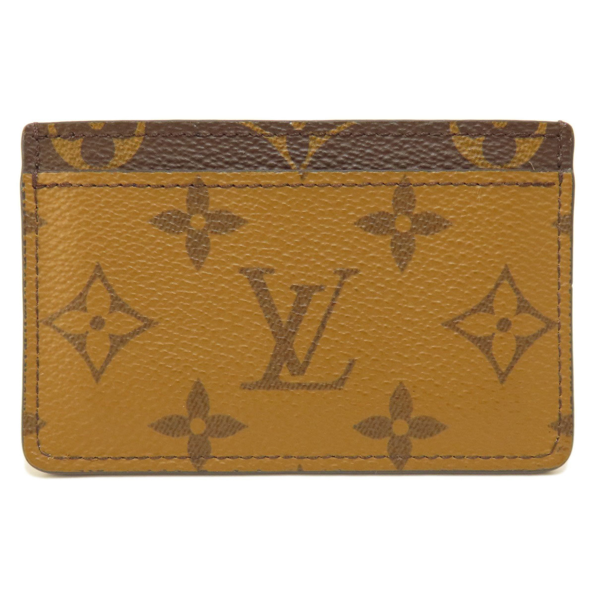 Louis Vuitton M69161 Porte Carte Sample Monogram Reverse Business Card Holder/Card Case Canvas Women's