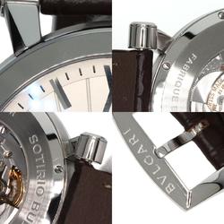 Bvlgari SB42SDR Sotirio Retrograde 125th Anniversary Model Wristwatch Stainless Steel Leather Men's