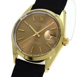 Rolex 1550 Oyster Perpetual Date 1970 Stainless Steel Leather Men's Watch