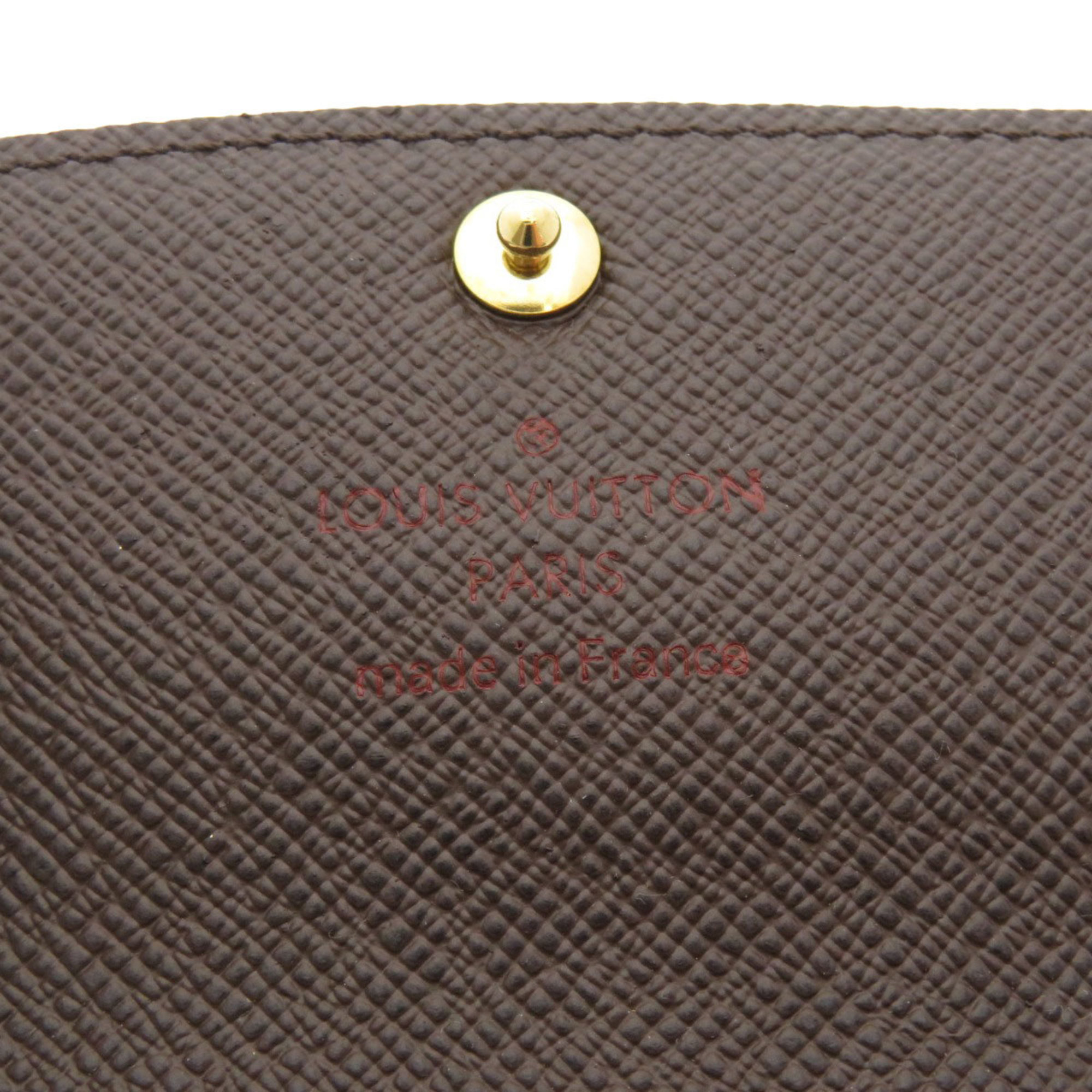 Louis Vuitton N62630 Multicle 6 Damier Ebene Key Case Canvas for Women