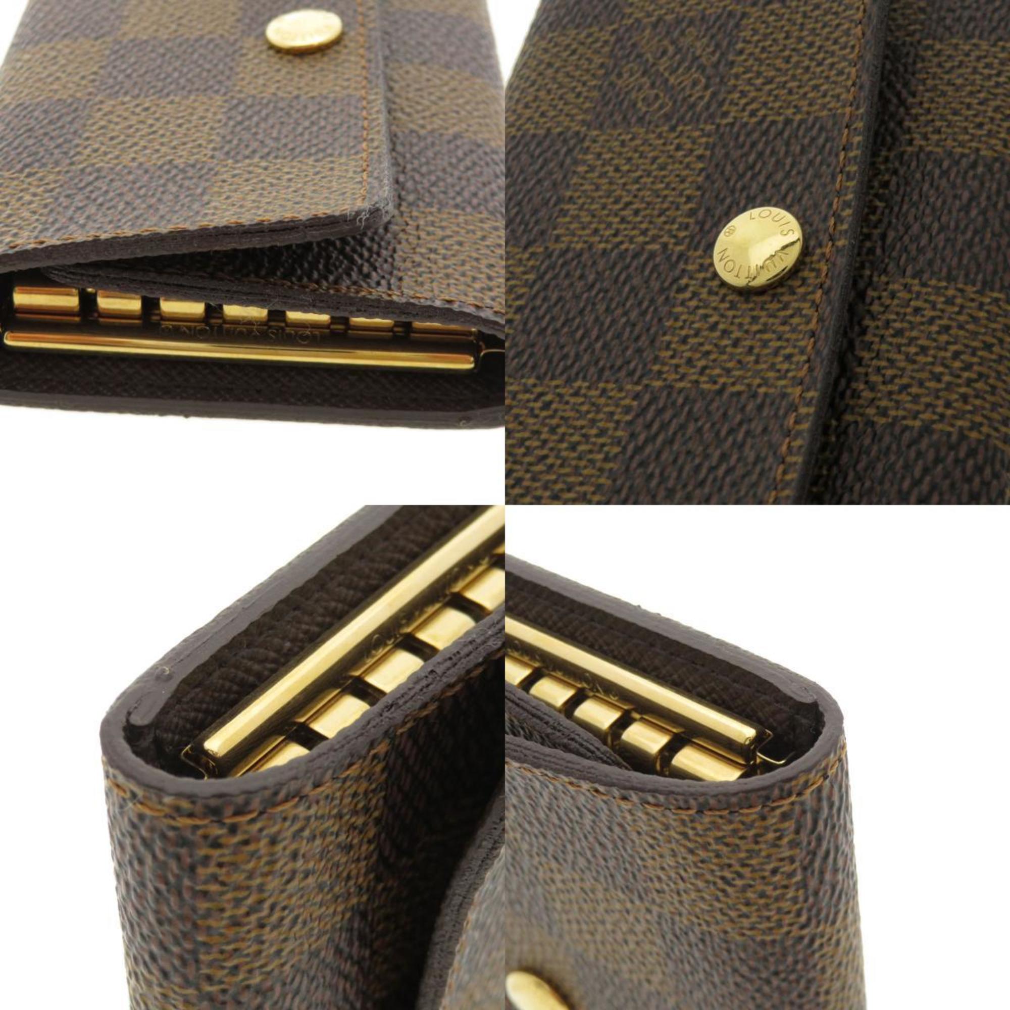 Louis Vuitton N62630 Multicle 6 Damier Ebene Key Case Canvas for Women