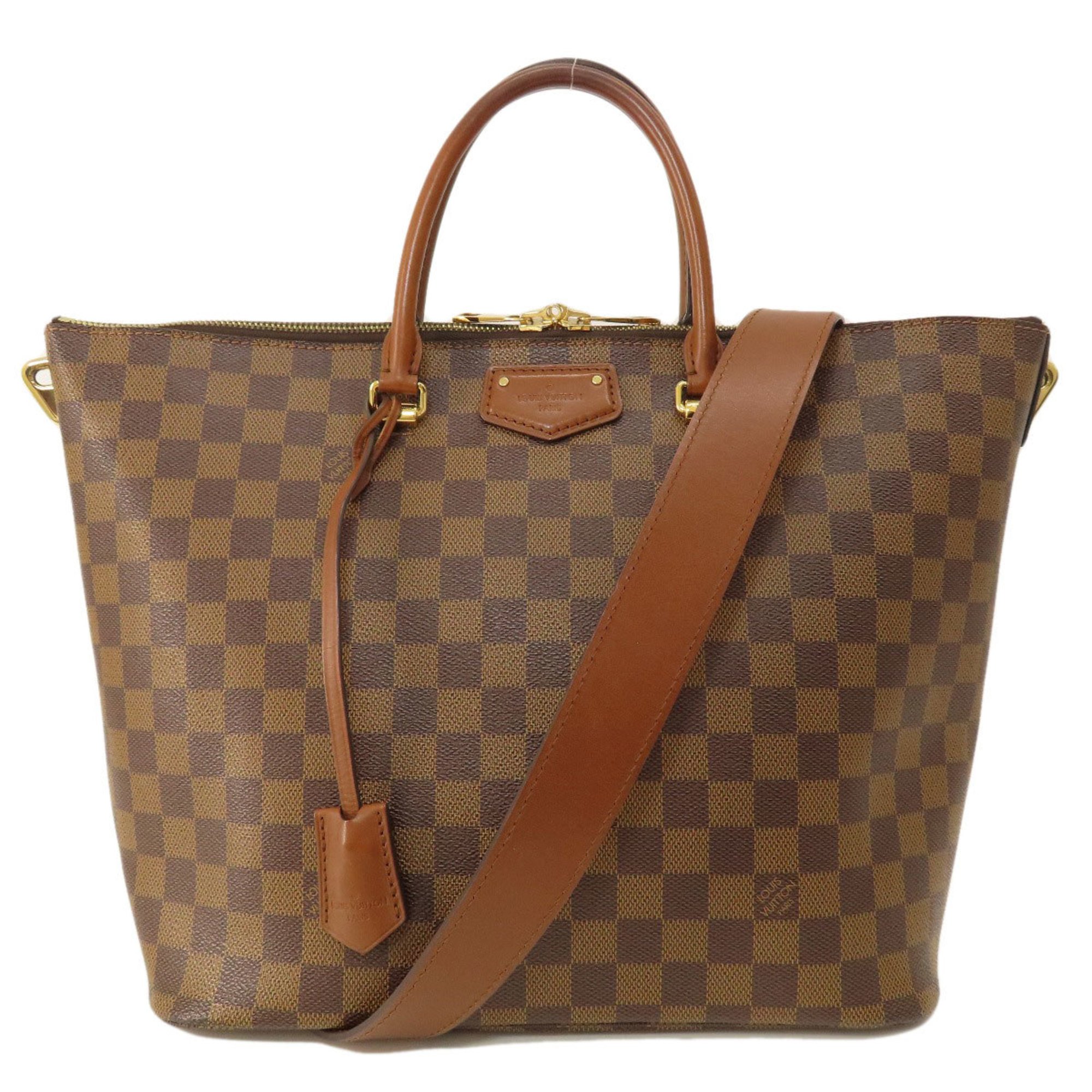 Louis Vuitton N63169 Belmont Damier Ebene Tote Bag Canvas Women's