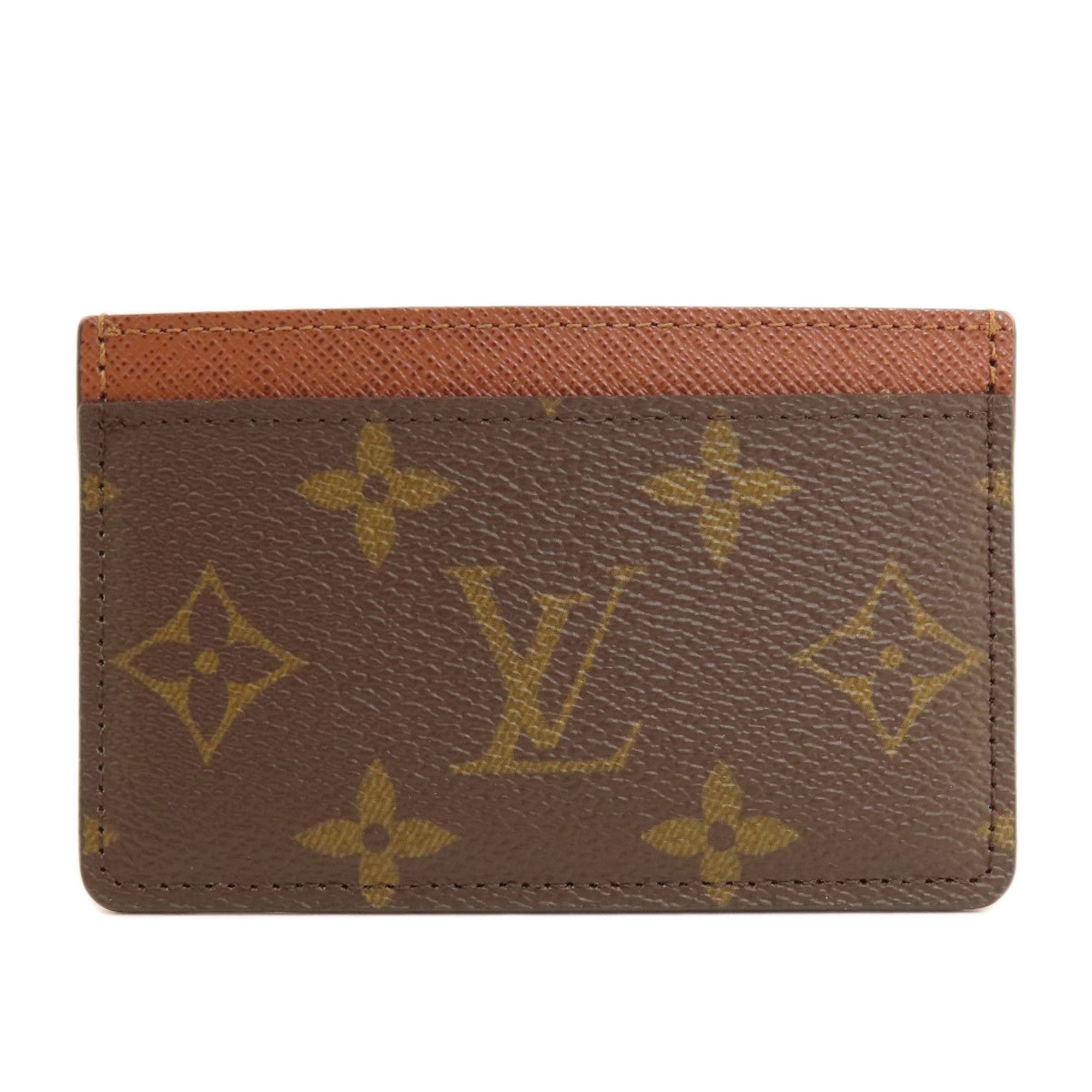 Louis Vuitton M61733 Business Card Holder/Card Case Porto Carte Sample Monogram Canvas Women's