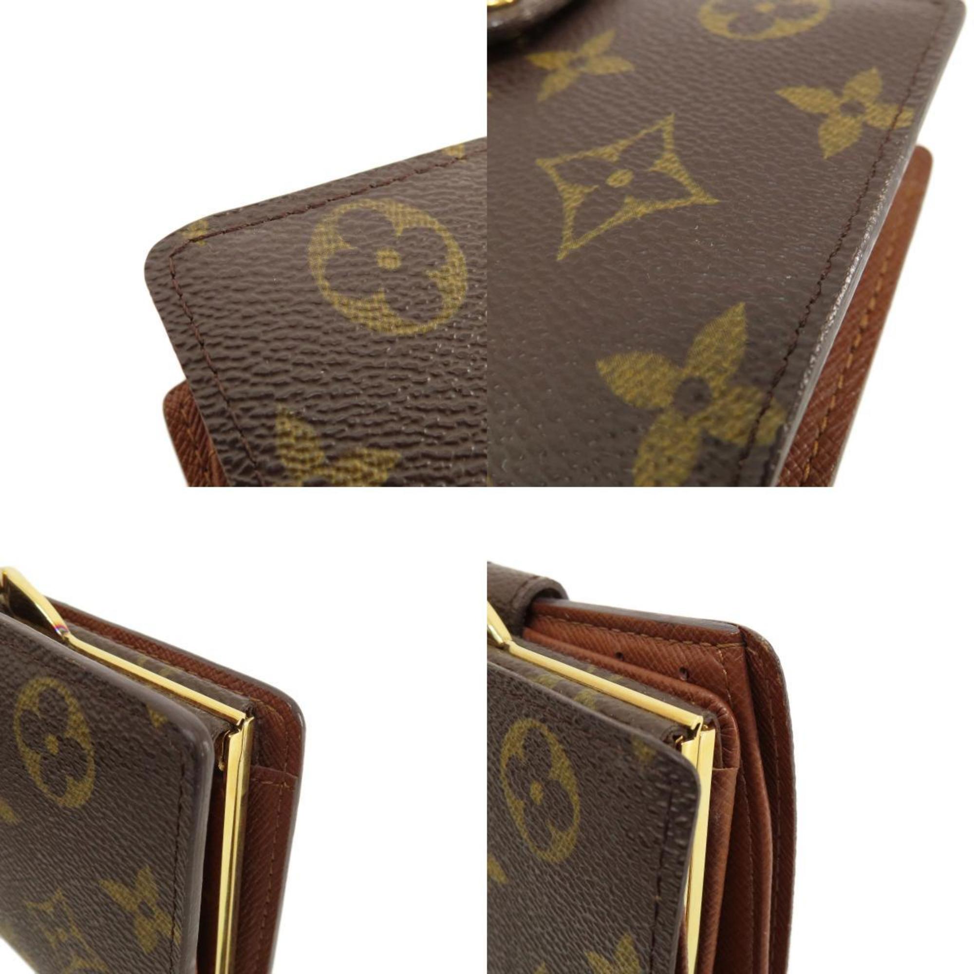 Louis Vuitton M61674 Portefeuille Viennese Monogram Bi-fold Wallet Canvas Women's