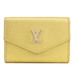 Louis Vuitton M69059 Portefeuille Lock Limited Edition Gold Bi-fold Wallet Leather Women's