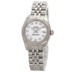 Rolex 179174G Datejust 10P Diamond Watch Stainless Steel SS K18WG Ladies