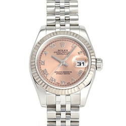Rolex ROLEX Datejust 179174 Pink Roman Dial Wristwatch for Women