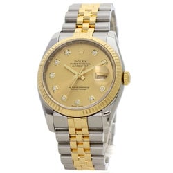 Rolex 116233G Datejust 10P Diamond Watch Stainless Steel SSxK18YG Men's