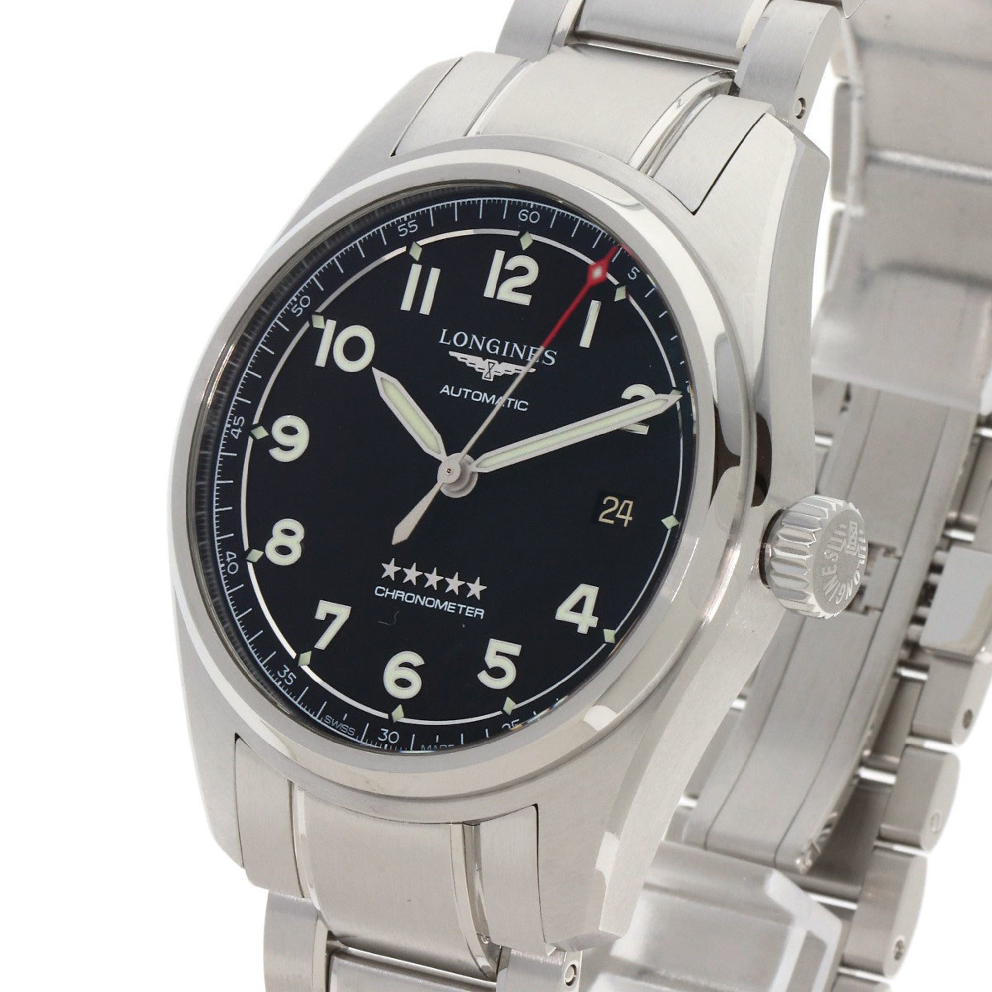 Longines L3.810.4 Spirit Watch Stainless Steel SS Men's