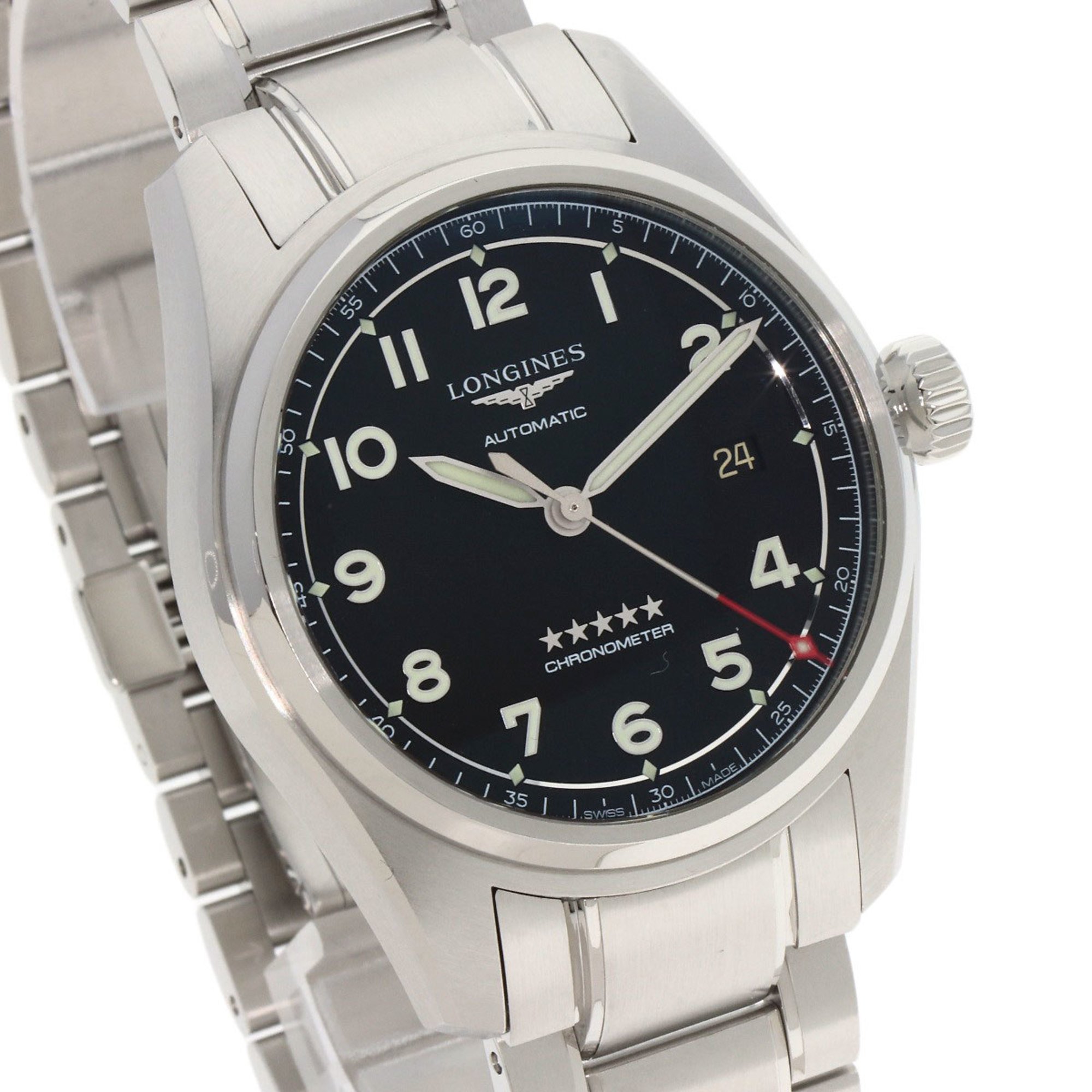 Longines L3.810.4 Spirit Watch Stainless Steel SS Men's