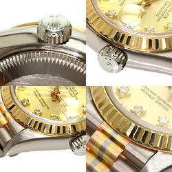 Rolex 69179G BIC Datejust 10P Diamond Tridor Watch K18 White Gold K18WGxK18YGxK18PG Ladies