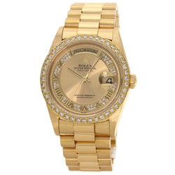 Rolex 18348 Day-Date Milliard Diamond Watch K18 Yellow Gold K18YG Men's
