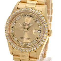 Rolex 18348 Day-Date Milliard Diamond Watch K18 Yellow Gold K18YG Men's