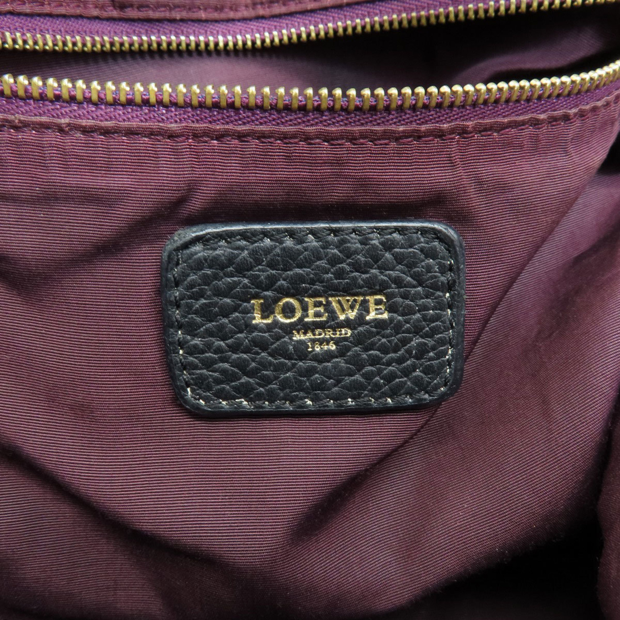 Loewe Carrier Hobo Tote Bag Leather Women's