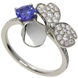 Tiffany Paper Flower Tanzanite Diamond Ring, Platinum PT950, Women's