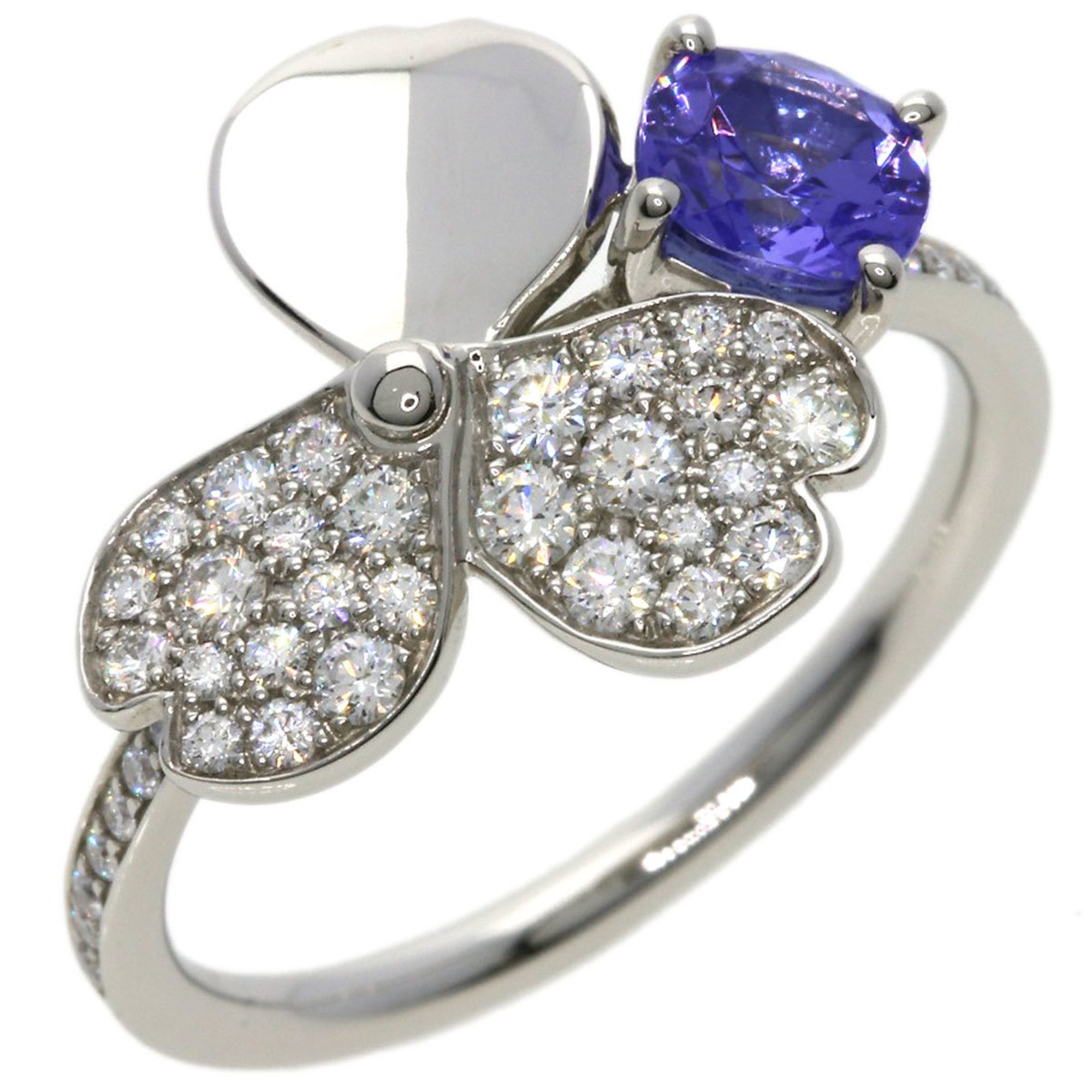 Tiffany Paper Flower Tanzanite Diamond Ring, Platinum PT950, Women's