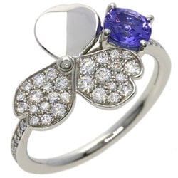 Tiffany Paper Flower Tanzanite Diamond Ring, Platinum PT950, Women's