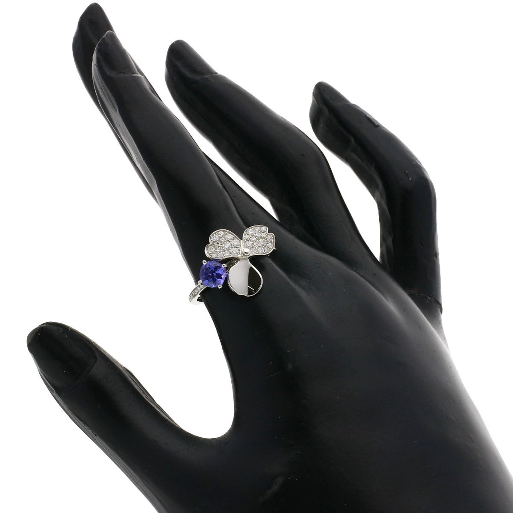 Tiffany Paper Flower Tanzanite Diamond Ring, Platinum PT950, Women's