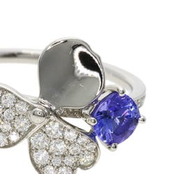 Tiffany Paper Flower Tanzanite Diamond Ring, Platinum PT950, Women's