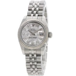 Rolex 179174G Datejust 10P Diamond Crystal Watch Stainless Steel SS K18WG Ladies
