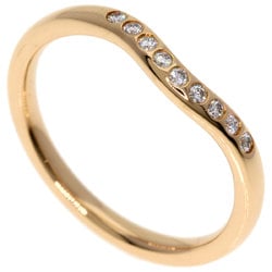 Tiffany Curved Band Diamond Ring, 18K Pink Gold, Women's