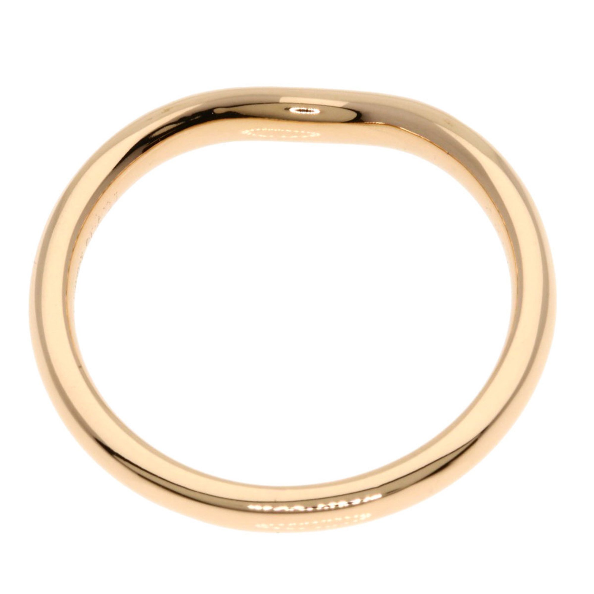 Tiffany Curved Band Diamond Ring, 18K Pink Gold, Women's