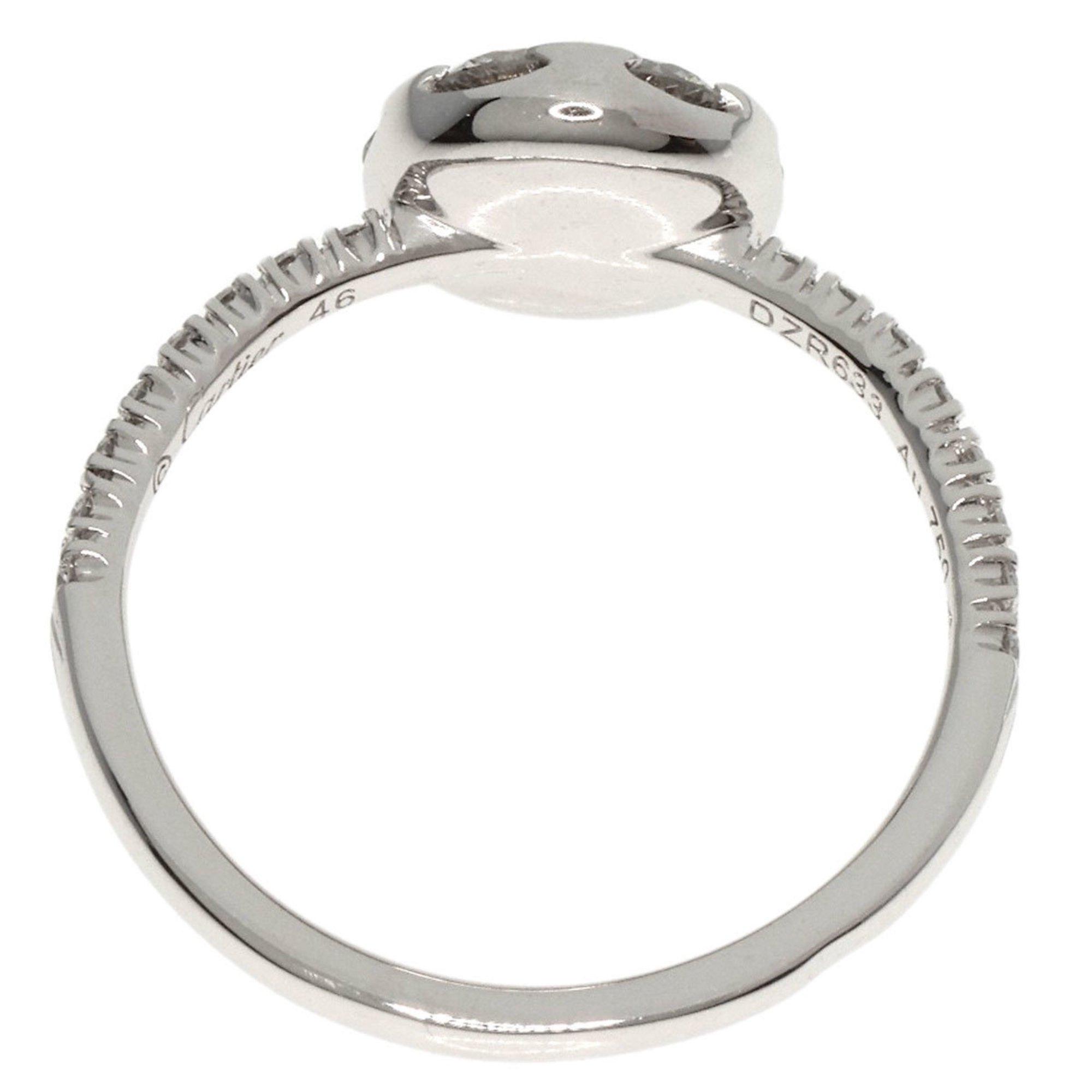 Cartier Etincel de Diamond #46 Ring, K18 White Gold, Women's