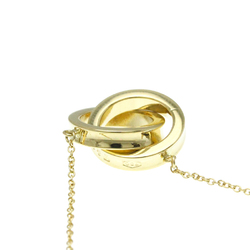 Tiffany Interlocking Necklace Yellow Gold (18K) No Stone Men,Women Fashion Pendant Necklace (Gold)