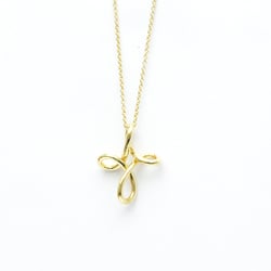 Tiffany Infinity Cross Necklace Yellow Gold (18K) No Stone Men,Women Fashion Pendant Necklace (Gold)