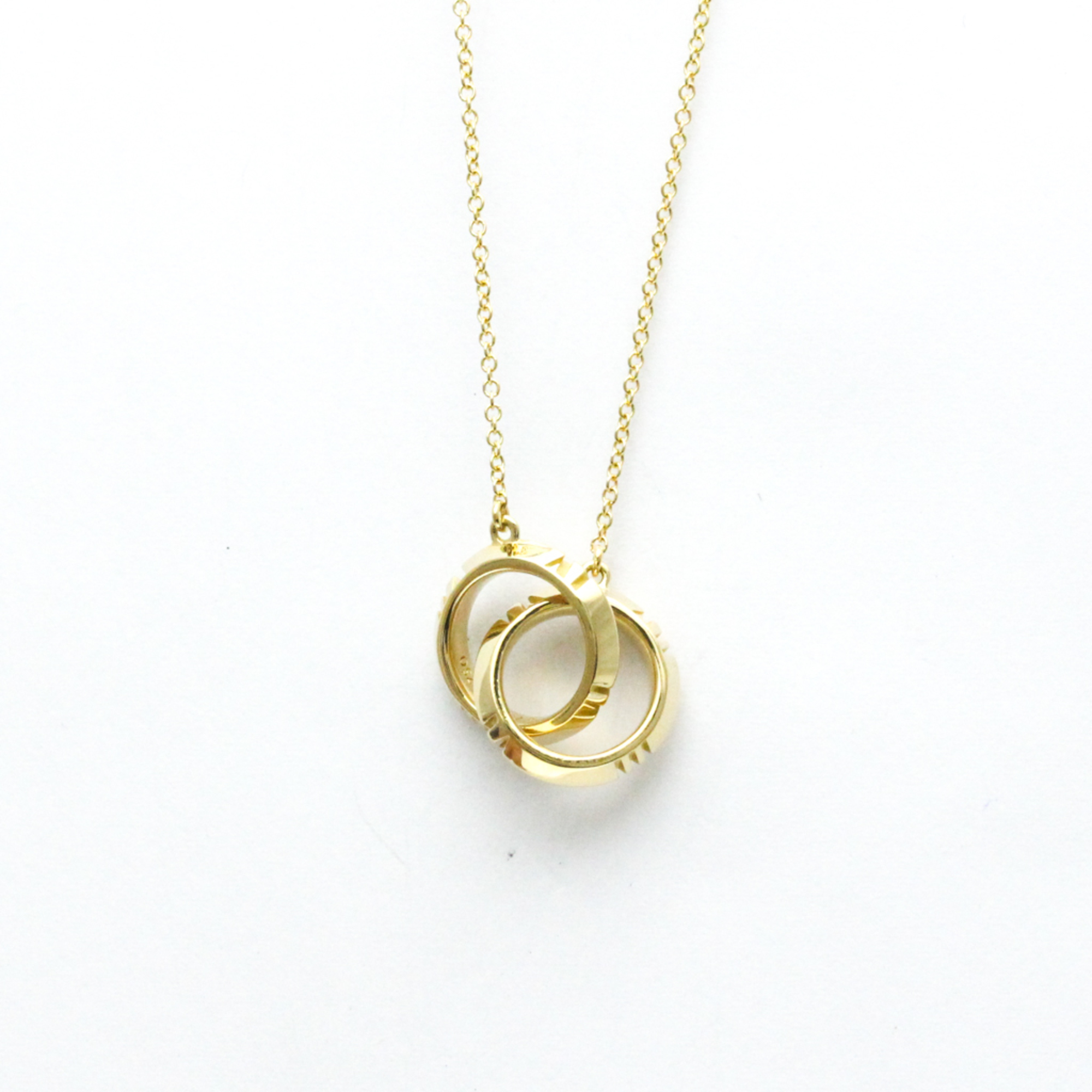 Tiffany Atlas X Closed Interlocking Pendant Yellow Gold (18K) No Stone Men,Women Fashion Pendant Necklace (Gold)