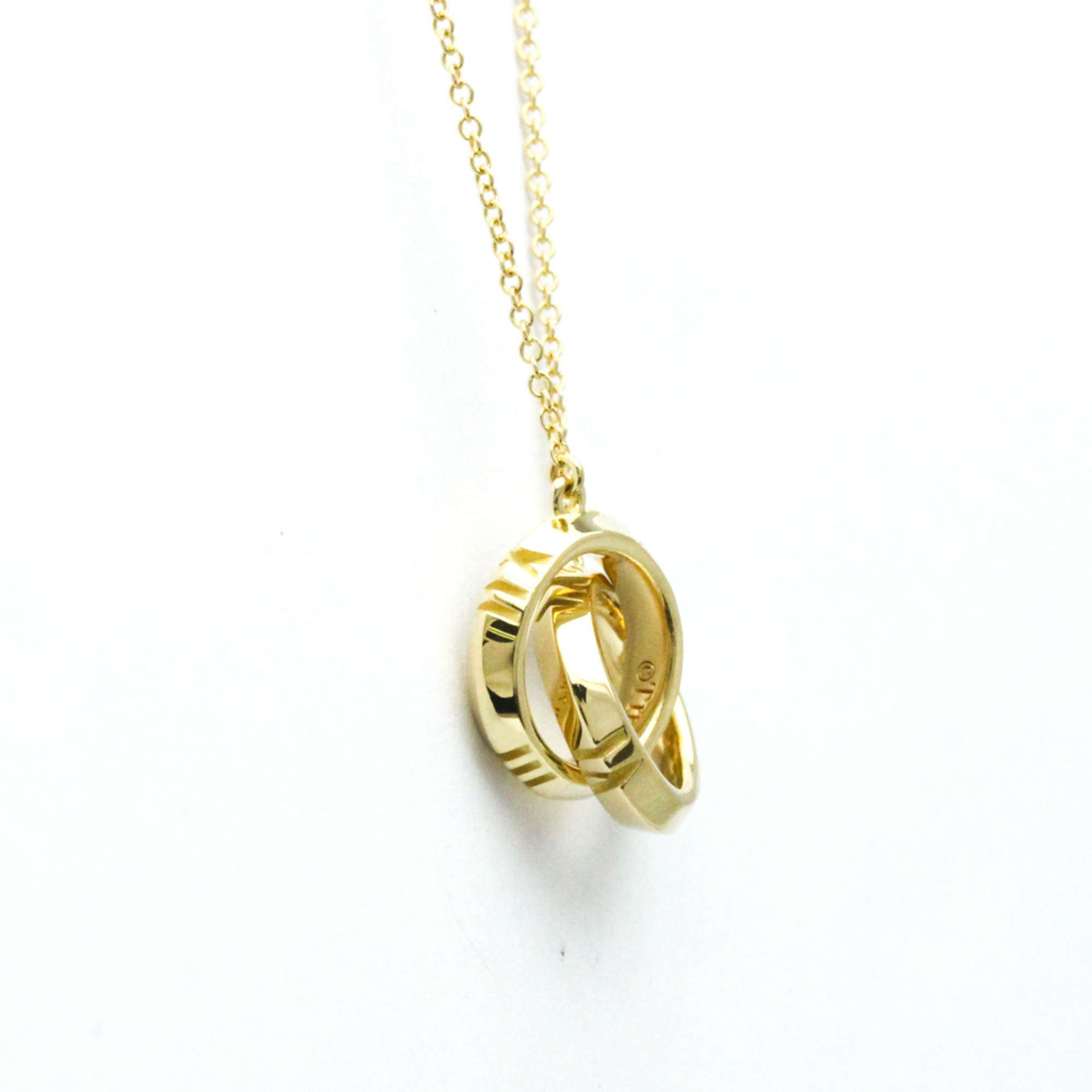 Tiffany Atlas X Closed Interlocking Pendant Yellow Gold (18K) No Stone Men,Women Fashion Pendant Necklace (Gold)