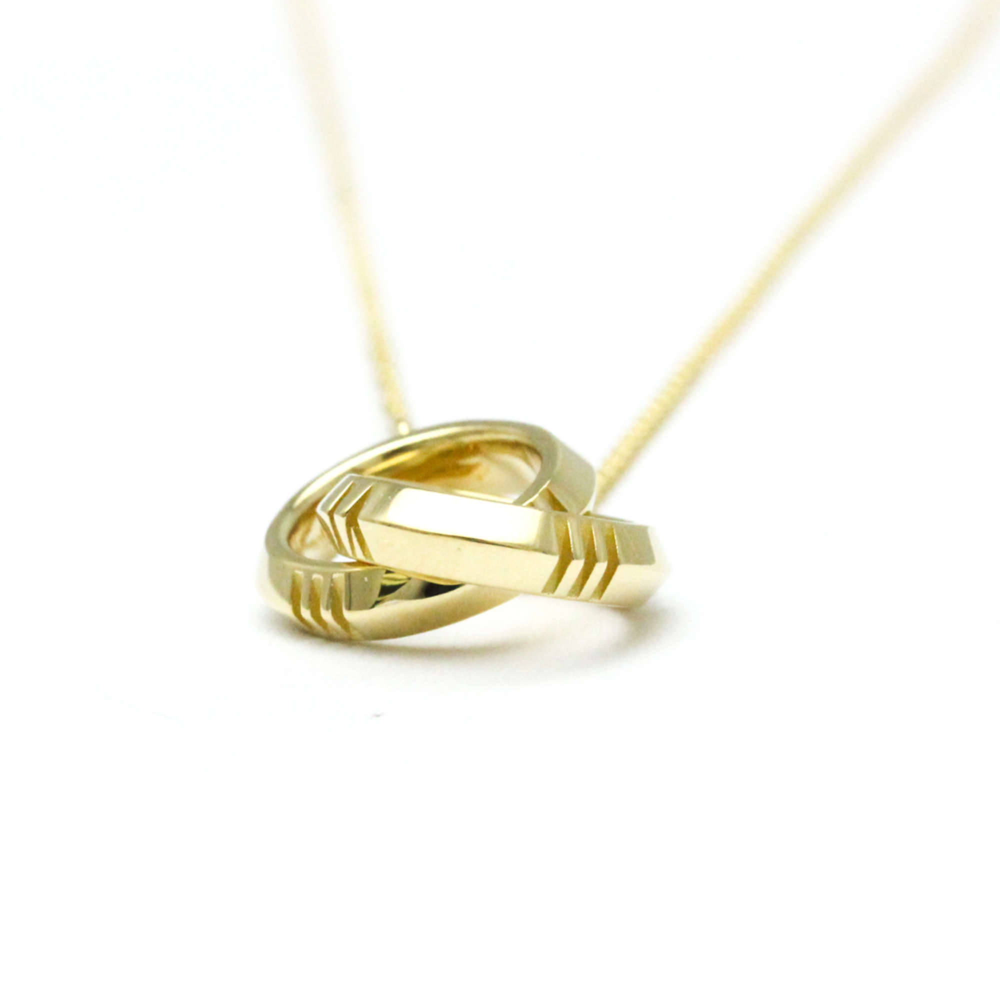 Tiffany Atlas X Closed Interlocking Pendant Yellow Gold (18K) No Stone Men,Women Fashion Pendant Necklace (Gold)