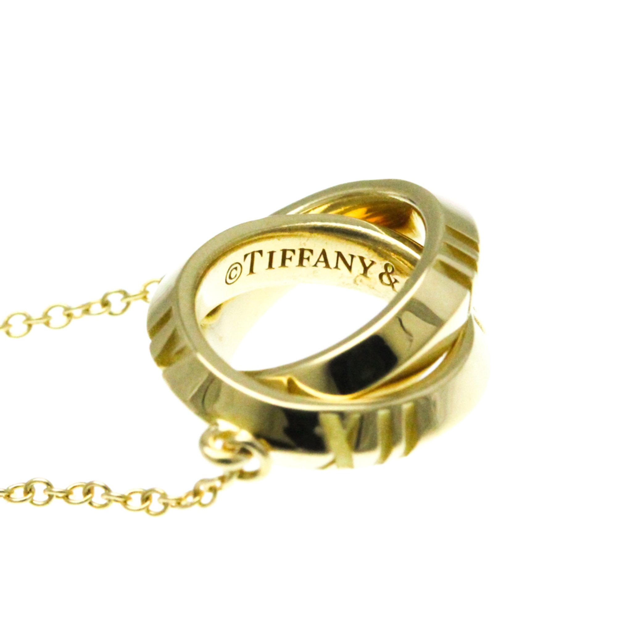 Tiffany Atlas X Closed Interlocking Pendant Yellow Gold (18K) No Stone Men,Women Fashion Pendant Necklace (Gold)