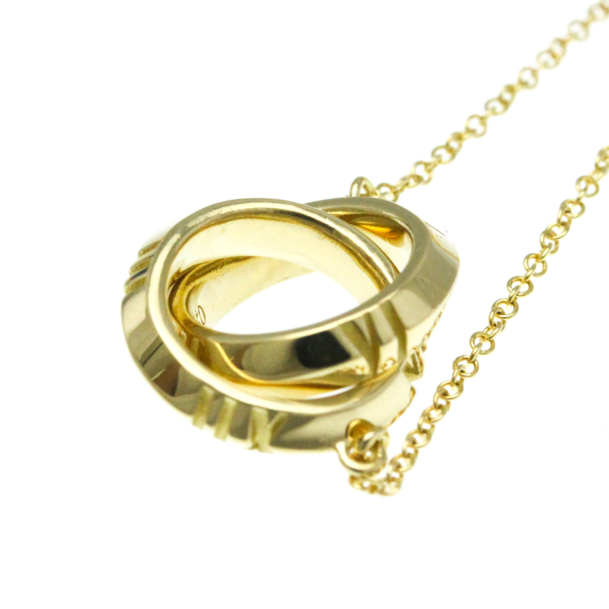 Tiffany Atlas X Closed Interlocking Pendant Yellow Gold (18K) No Stone Men,Women Fashion Pendant Necklace (Gold)