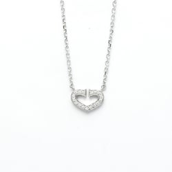 Cartier C Heart White Gold (18K) Diamond Women's Pendant Necklace (Silver)