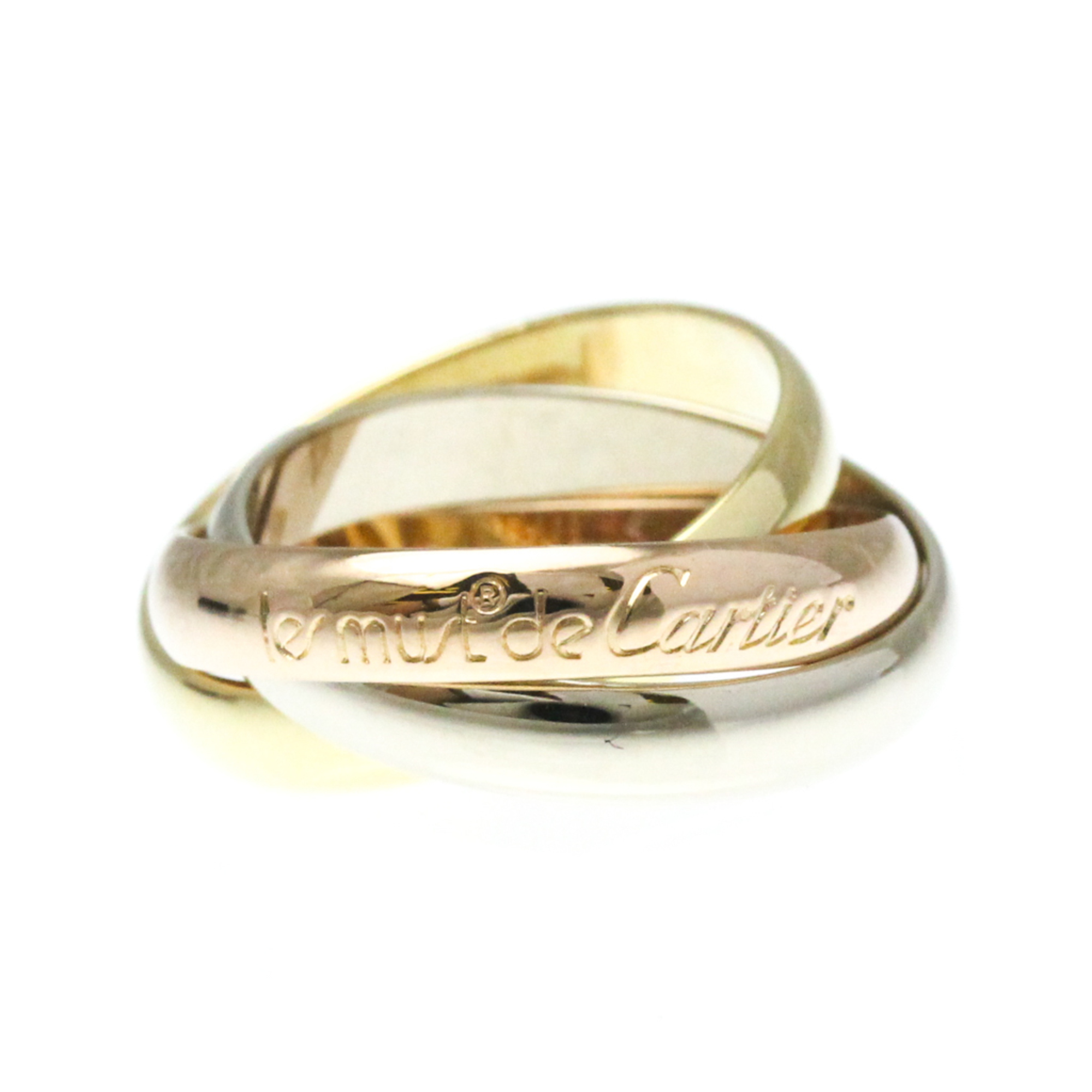 Cartier Trinity Pink Gold (18K),White Gold (18K),Yellow Gold (18K) Fashion No Stone Band Ring Gold