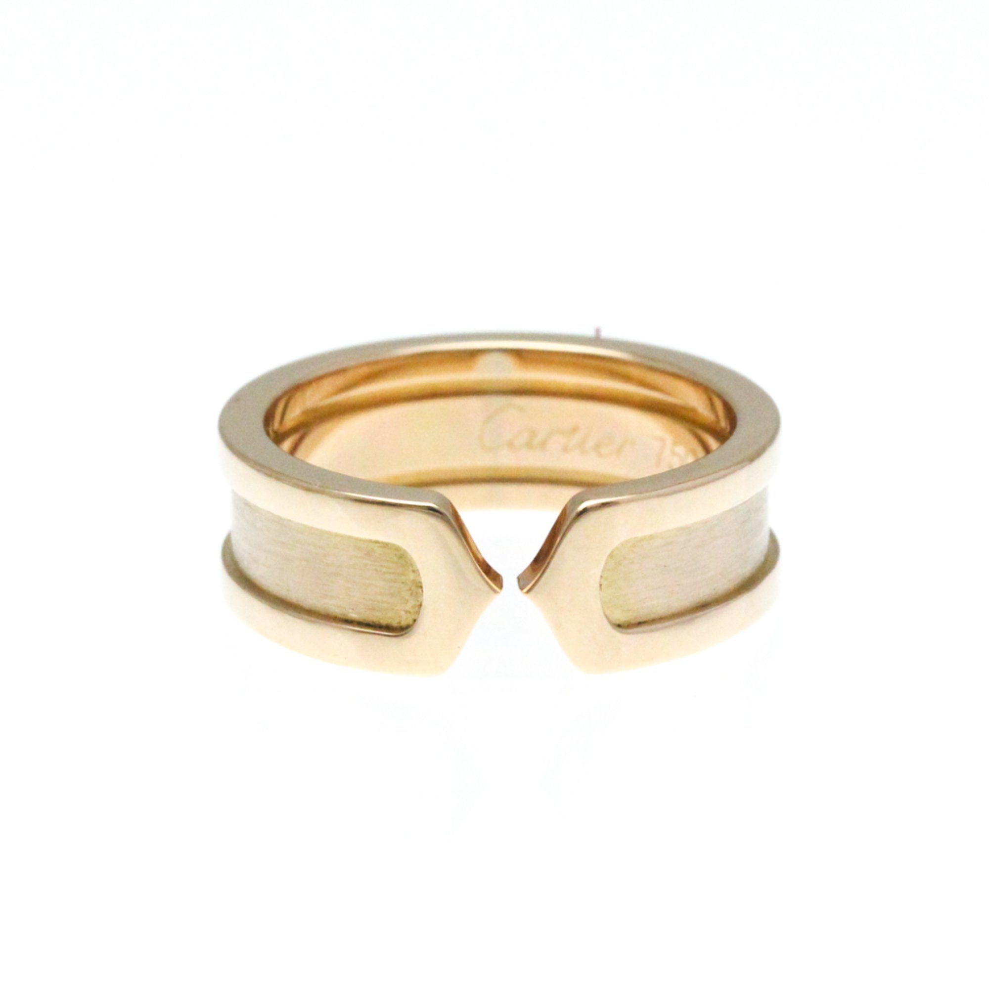 Cartier C2 Pink Gold (18K) Fashion No Stone Band Ring Pink Gold