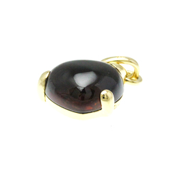 Pomellato Glyph Heart Garnet Charm Garnet Men,Women Fashion Pendant Necklace (Gold)