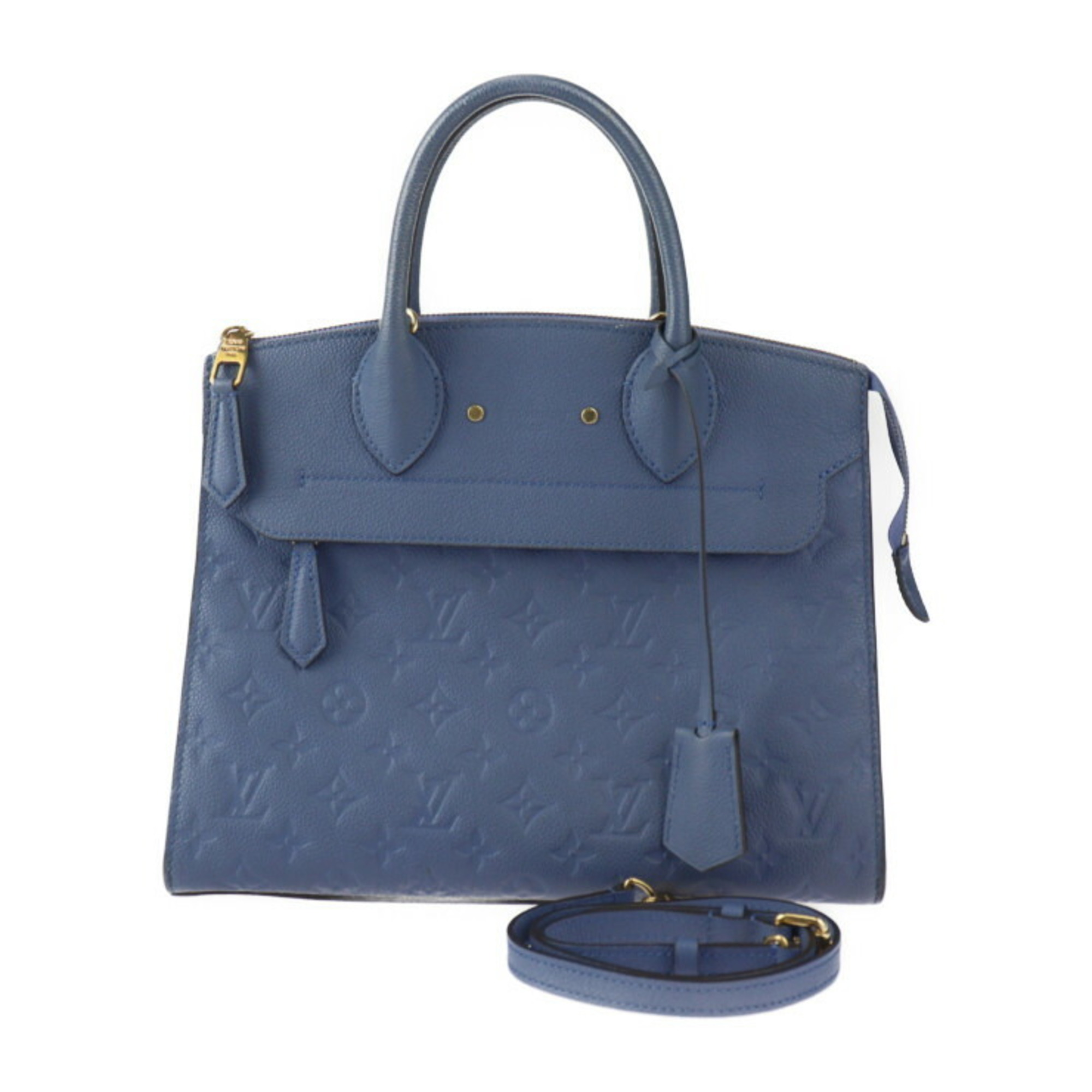 LOUIS VUITTON Louis Vuitton Pont Neuf MM Handbag M41751 Monogram Empreinte Denim Ankle Shoulder Bag