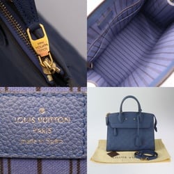 LOUIS VUITTON Louis Vuitton Pont Neuf MM Handbag M41751 Monogram Empreinte Denim Ankle Shoulder Bag