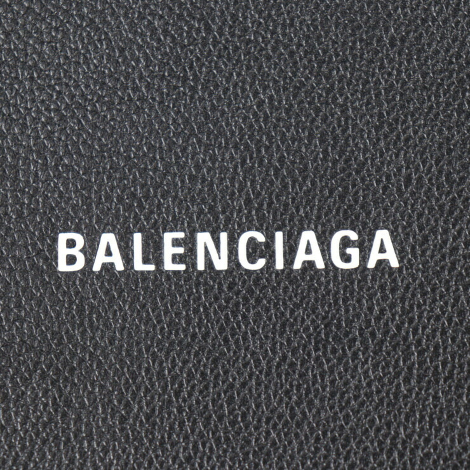 BALENCIAGA Everyday Clutch Bag 640538 Leather Black Wristlet Pouch