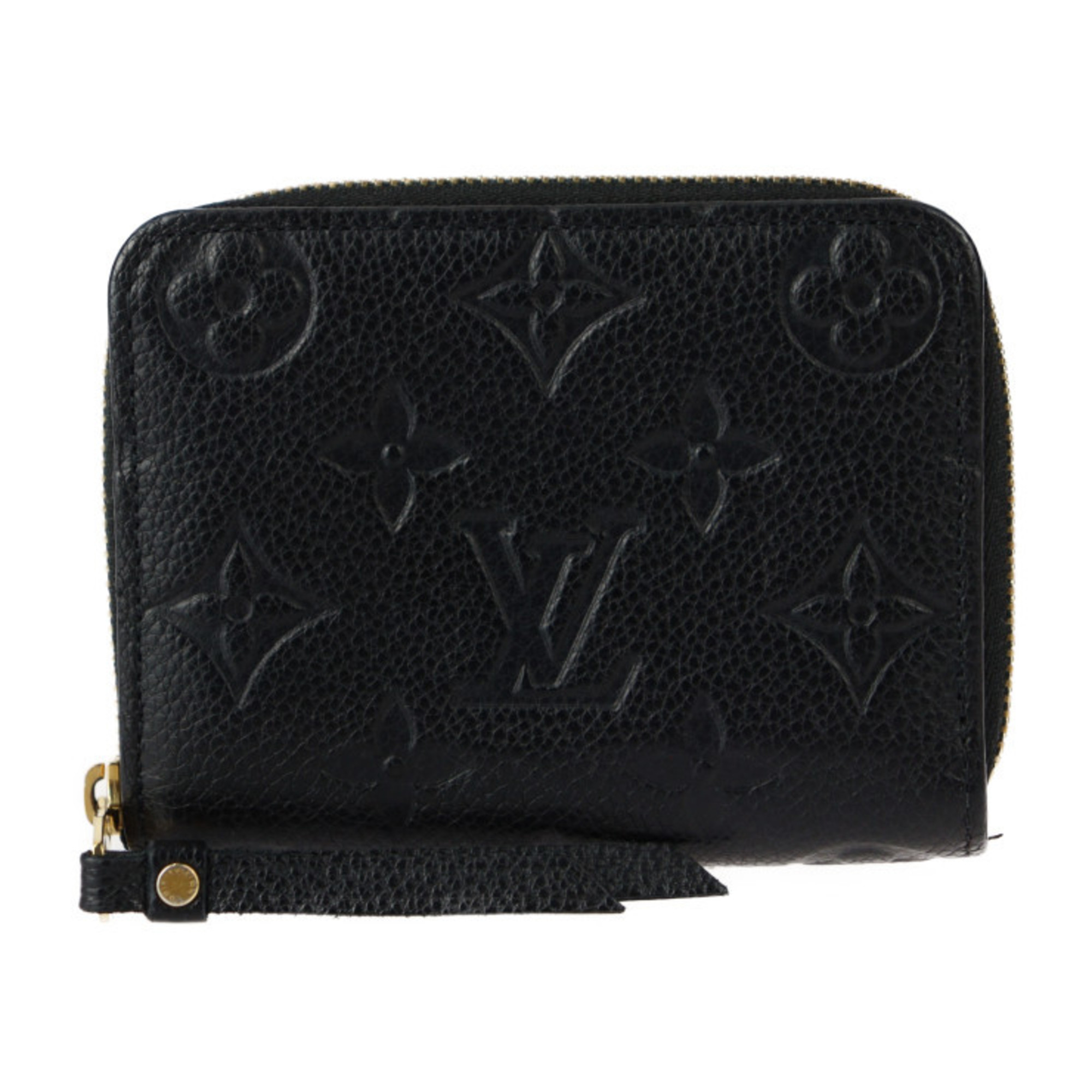 LOUIS VUITTON Louis Vuitton Zippy Coin Purse Wallet/Coin Case M60574 Monogram Empreinte Black Round