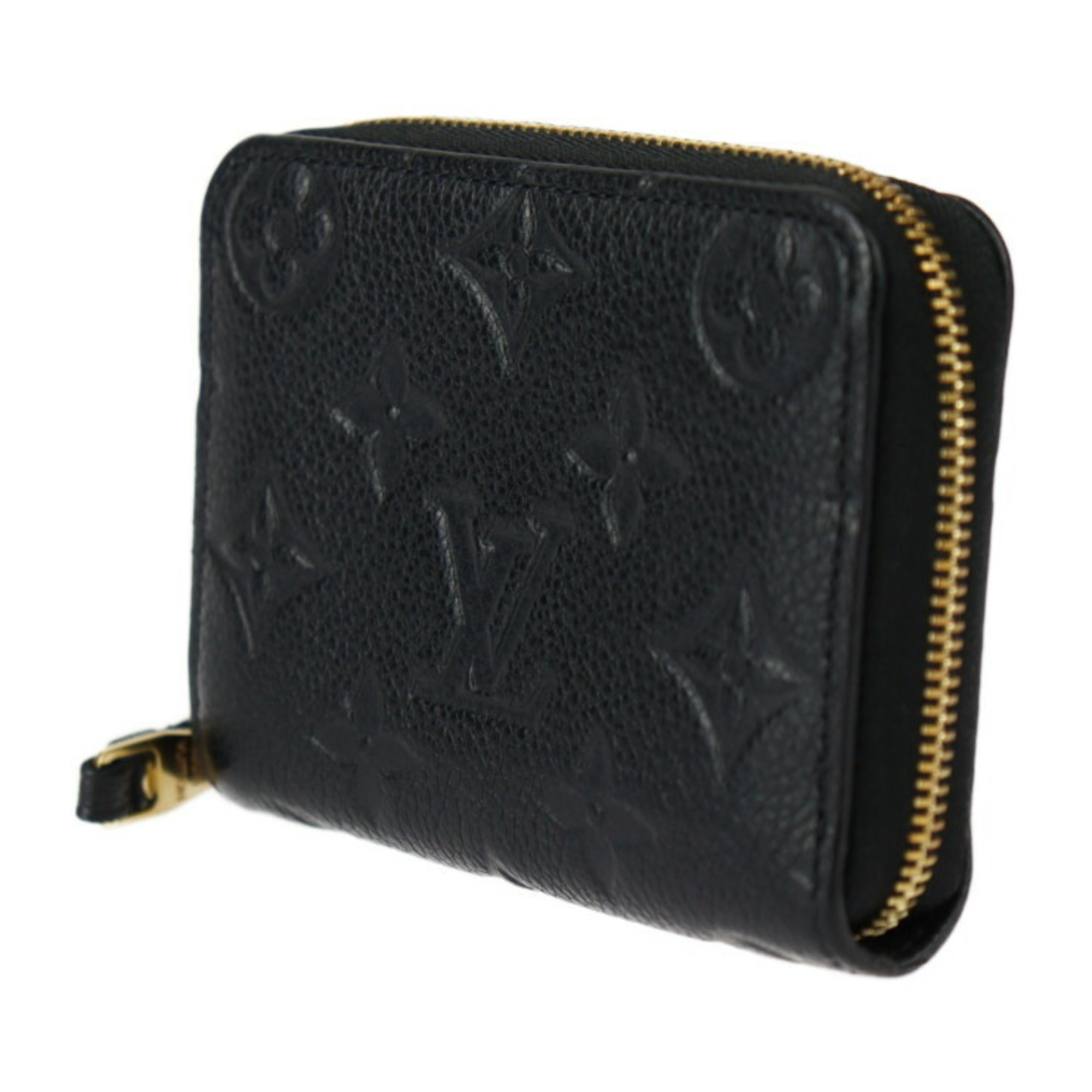 LOUIS VUITTON Louis Vuitton Zippy Coin Purse Wallet/Coin Case M60574 Monogram Empreinte Black Round