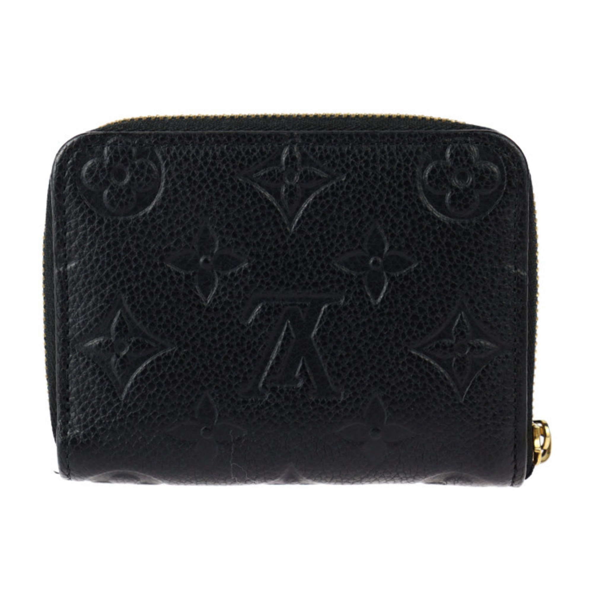 LOUIS VUITTON Louis Vuitton Zippy Coin Purse Wallet/Coin Case M60574 Monogram Empreinte Black Round