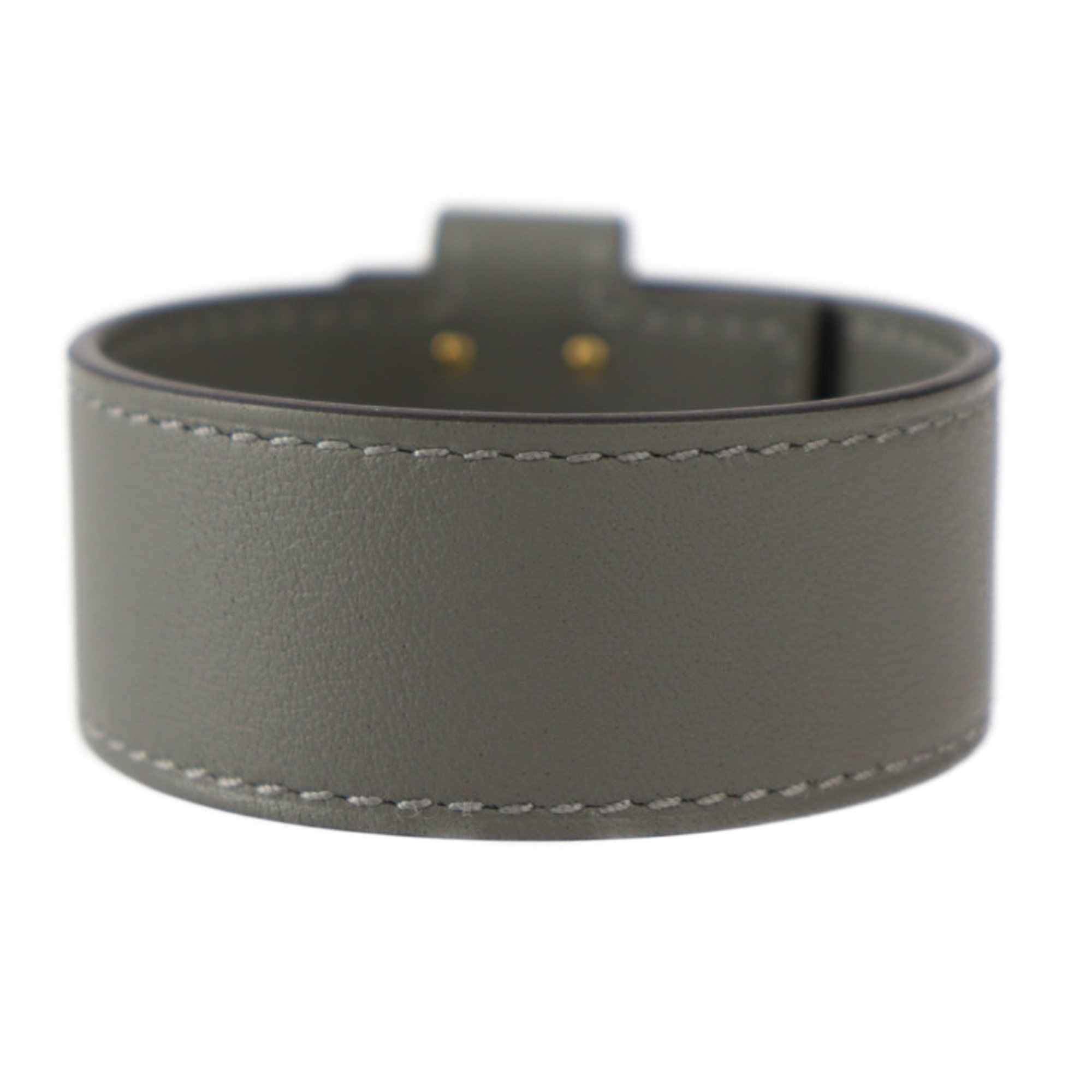 HERMES Kelly Twist PM Bracelet, size T2, Swift leather, grey, pink, B stamp